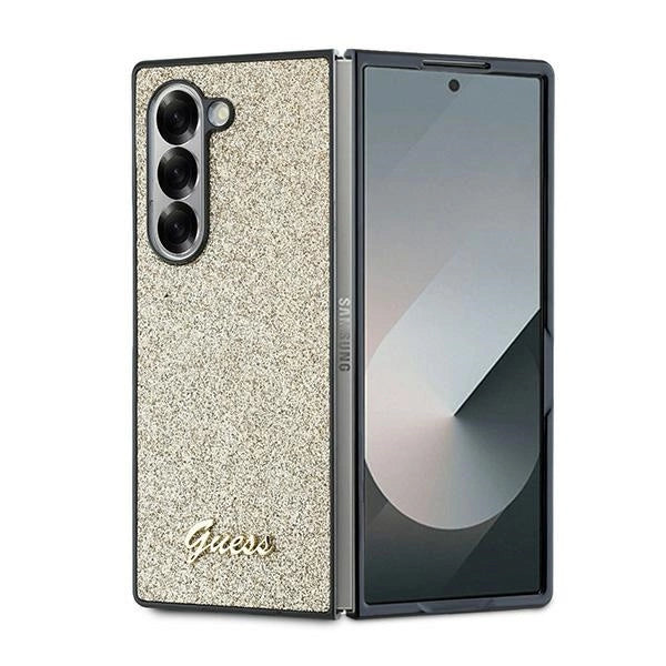 Guess 4G Glitter Script Case for Samsung Galaxy Z Fold 6 - Gold_0