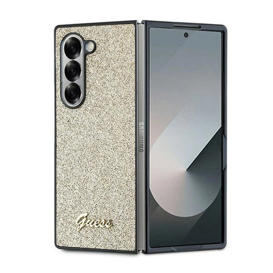 Guess 4G Glitter Script Case for Samsung Galaxy Z Fold 6 - Gold_0
