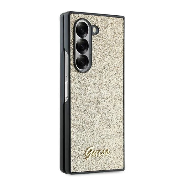 Guess 4G Glitter Script Case for Samsung Galaxy Z Fold 6 - Gold_4