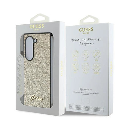 Guess 4G Glitter Script Case for Samsung Galaxy Z Fold 6 - Gold_6