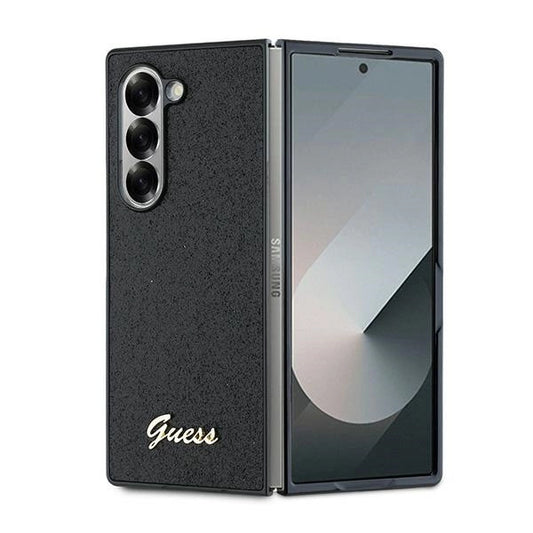 Guess 4G Glitter Script Case for Samsung Galaxy Z Fold 6 - Black_0