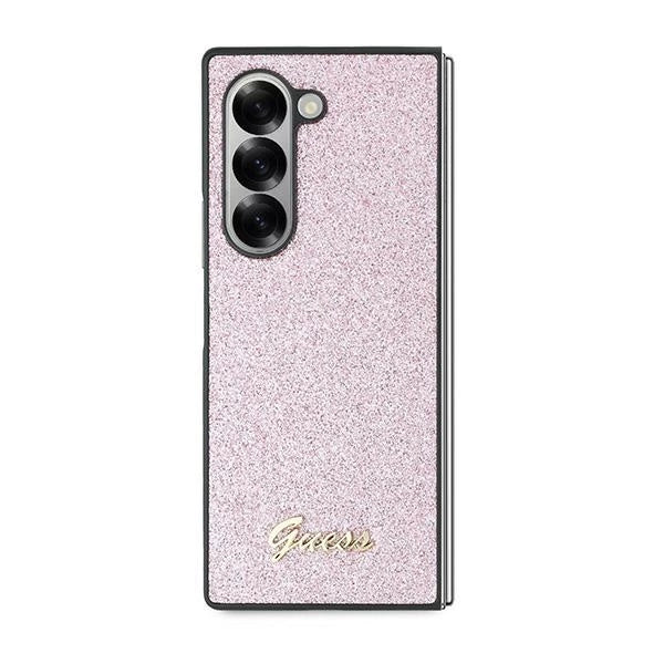 Guess 4G Glitter Script Case for Samsung Galaxy Z Fold 6 - Pink_1