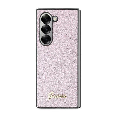 Guess 4G Glitter Script Case for Samsung Galaxy Z Fold 6 - Pink_1
