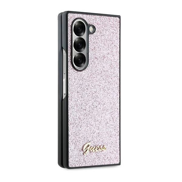 Guess 4G Glitter Script Case for Samsung Galaxy Z Fold 6 - Pink_4