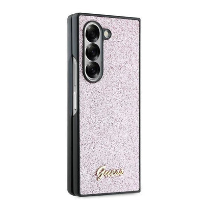 Guess 4G Glitter Script Case for Samsung Galaxy Z Fold 6 - Pink_4