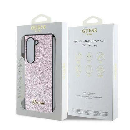 Guess 4G Glitter Script Case for Samsung Galaxy Z Fold 6 - Pink_6