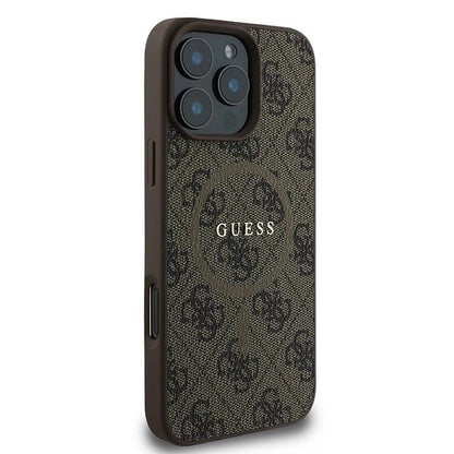 Guess 4G Ring Classic Logo MagSafe iPhone 16 Pro Case - Brown_3