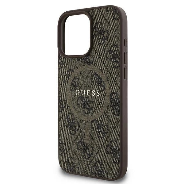 Guess 4G Ring Classic Logo MagSafe iPhone 16 Pro Case - Brown_5