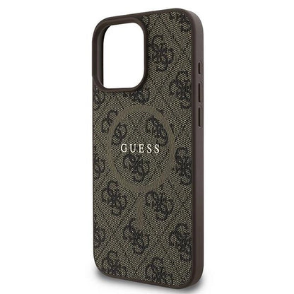 Guess 4G Ring Classic Logo MagSafe iPhone 16 Pro Case - Brown_5