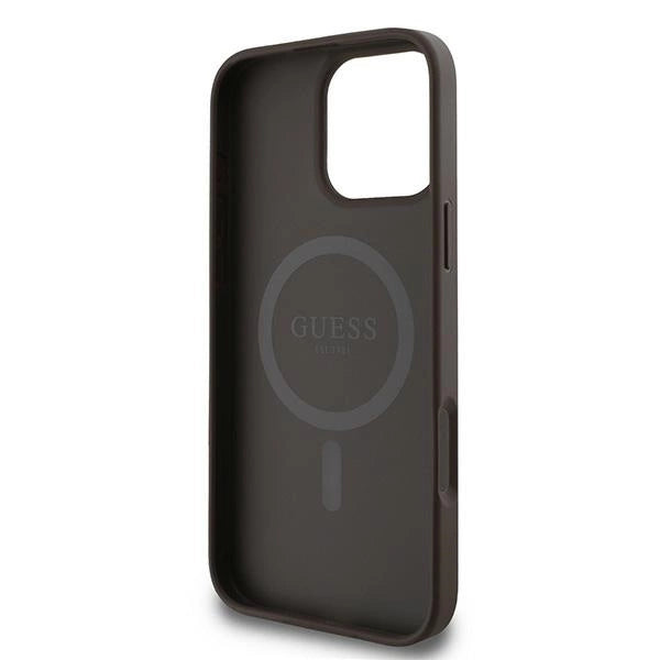 Guess 4G Ring Classic Logo MagSafe iPhone 16 Pro Case - Brown_6