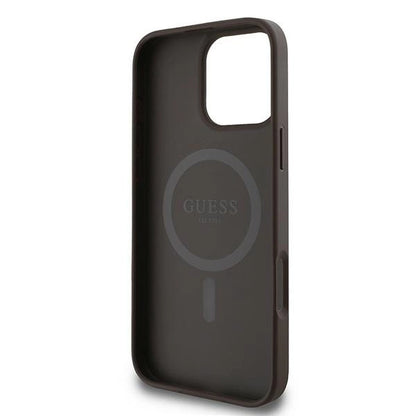 Guess 4G Ring Classic Logo MagSafe iPhone 16 Pro Case - Brown_6