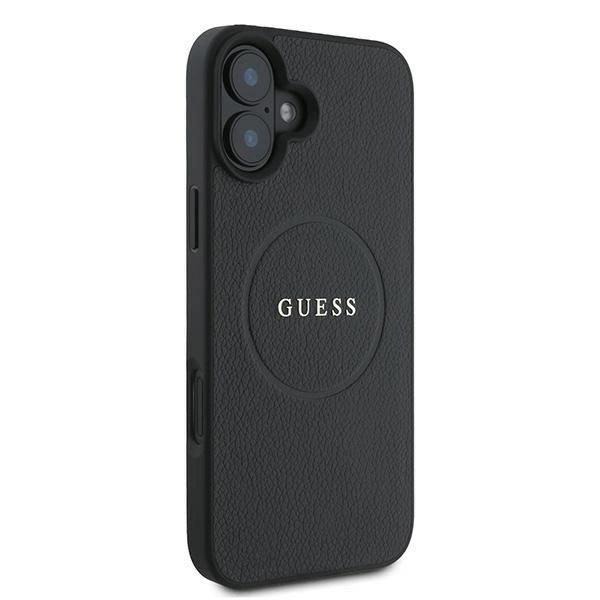 Guess Grained Gold Ring MagSafe case for iPhone 16 Plus - black_3