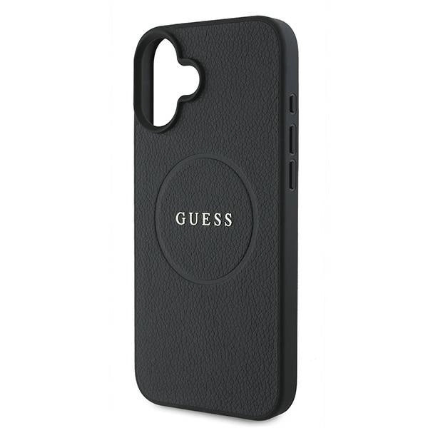 Guess Grained Gold Ring MagSafe case for iPhone 16 Plus - black_5