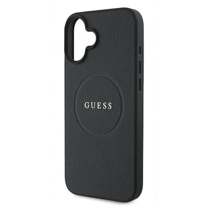 Guess Grained Gold Ring MagSafe case for iPhone 16 Plus - black_5