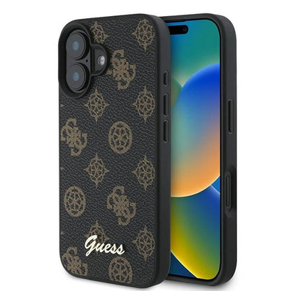 Guess Peony Script MagSafe iPhone 16 Plus Case - Black_0