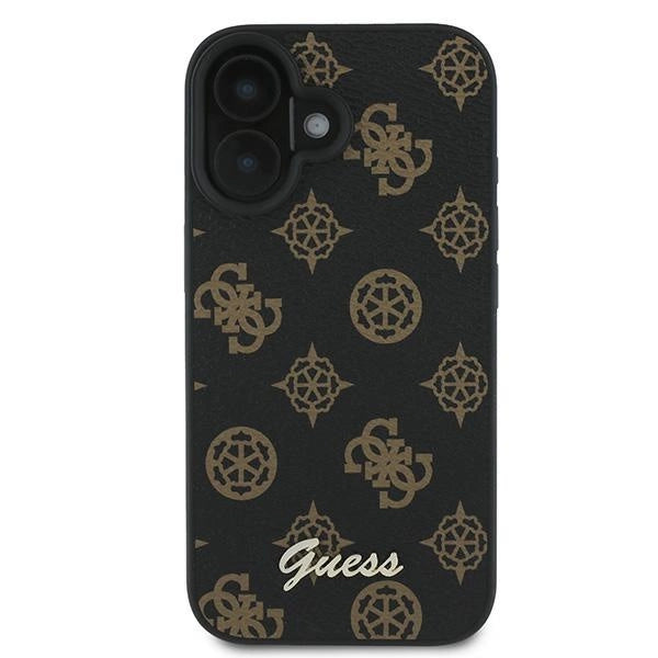 Guess Peony Script MagSafe iPhone 16 Plus Case - Black_2