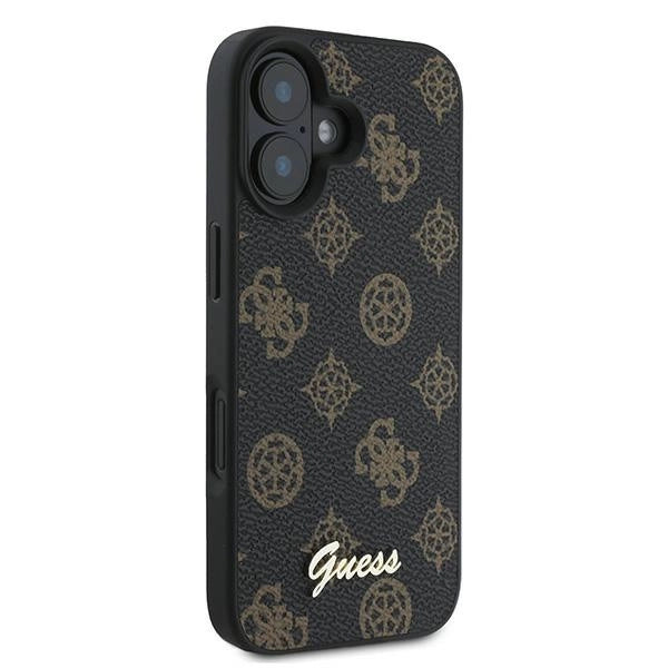 Guess Peony Script MagSafe iPhone 16 Plus Case - Black_3