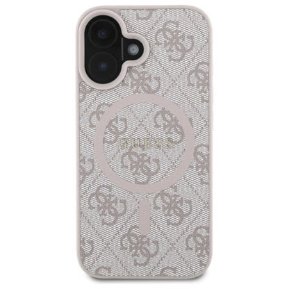 Guess 4G Ring Classic Logo MagSafe iPhone 16 Case - Pink_2