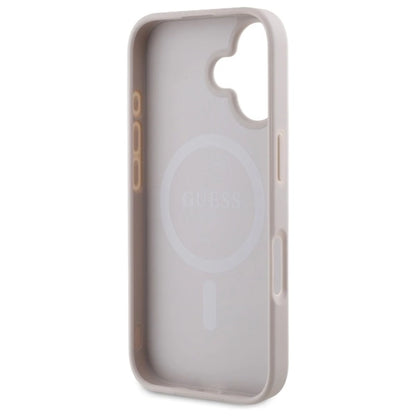 Guess 4G Ring Classic Logo MagSafe iPhone 16 Case - Pink_6
