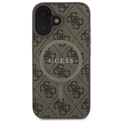 Guess 4G Ring Classic Logo MagSafe iPhone 16 Case - Brown_2