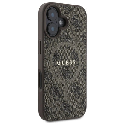 Guess 4G Ring Classic Logo MagSafe iPhone 16 Case - Brown_3