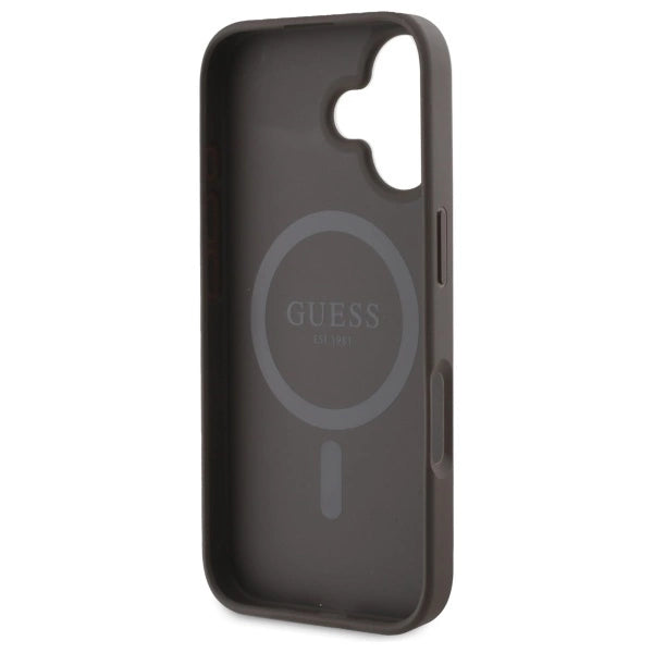 Guess 4G Printed Stripes MagSafe iPhone 16 Case - Brown_6