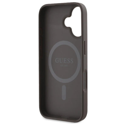 Guess 4G Printed Stripes MagSafe iPhone 16 Case - Brown_6