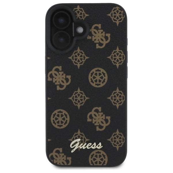 Guess Peony Script MagSafe iPhone 16 Case - Black_2