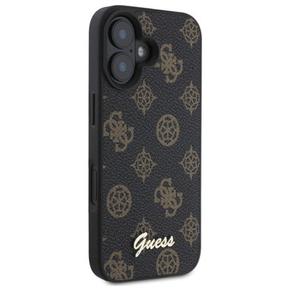 Guess Peony Script MagSafe iPhone 16 Case - Black_3