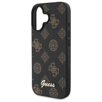 Guess Peony Script MagSafe iPhone 16 Case - Black_5