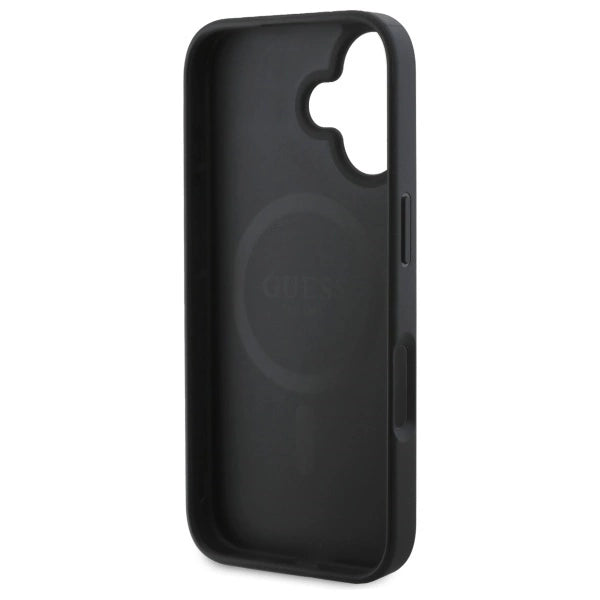 Guess Peony Script MagSafe iPhone 16 Case - Black_6