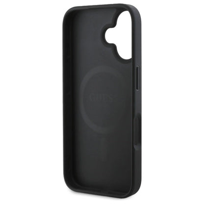 Guess Peony Script MagSafe iPhone 16 Case - Black_6