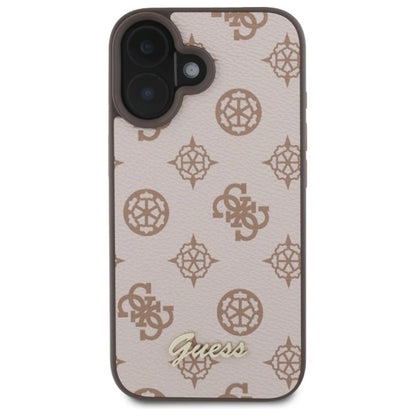 Guess Peony Script MagSafe iPhone 16 Case - Brown_2