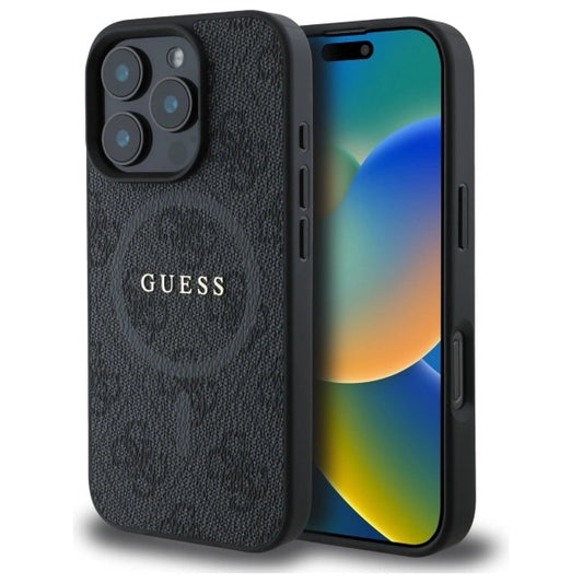 Guess 4G Ring Classic Logo MagSafe case for iPhone 16 Pro Max - black_0
