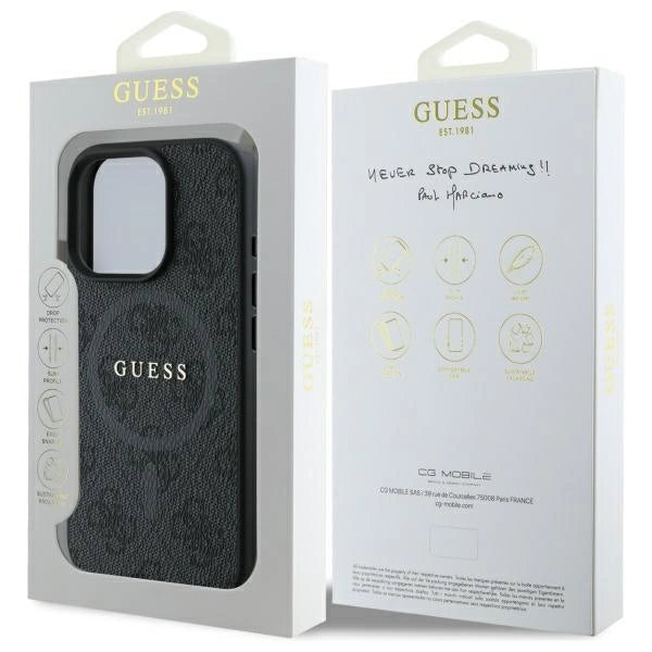 Guess 4G Ring Classic Logo MagSafe case for iPhone 16 Pro Max - black_7
