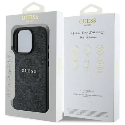 Guess 4G Ring Classic Logo MagSafe case for iPhone 16 Pro Max - black_7