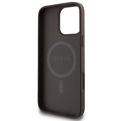 Guess 4G Printed Stripes MagSafe Case for iPhone 16 Pro Max - Brown_6