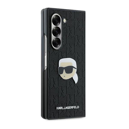 Karl Lagerfeld Saffiano Monogram Head Pin Case for Samsung Galaxy Z Fold 6 - Black_4