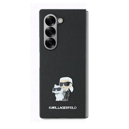 Karl Lagerfeld Saffiano Metal Pin Case for Samsung Galaxy Z Fold 6 - Black_1