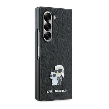 Karl Lagerfeld Saffiano Metal Pin Case for Samsung Galaxy Z Fold 6 - Black_4