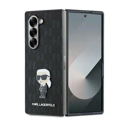 Karl Lagerfeld Saffiano Ikonik Pin Case for Samsung Galaxy Z Fold 6 - Black_0
