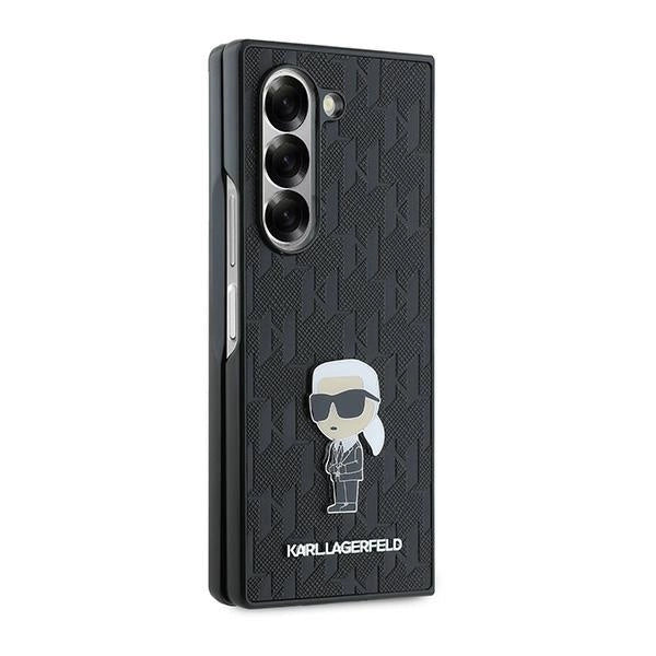 Karl Lagerfeld Saffiano Ikonik Pin Case for Samsung Galaxy Z Fold 6 - Black_4