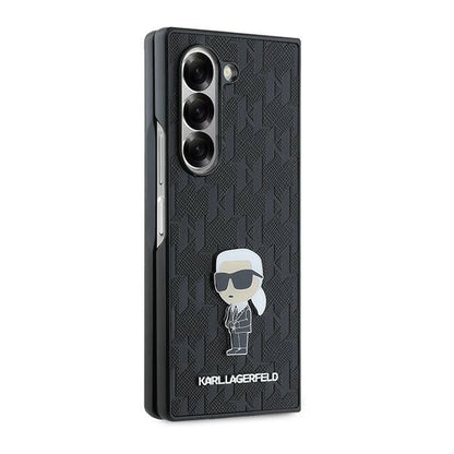 Karl Lagerfeld Saffiano Ikonik Pin Case for Samsung Galaxy Z Fold 6 - Black_4