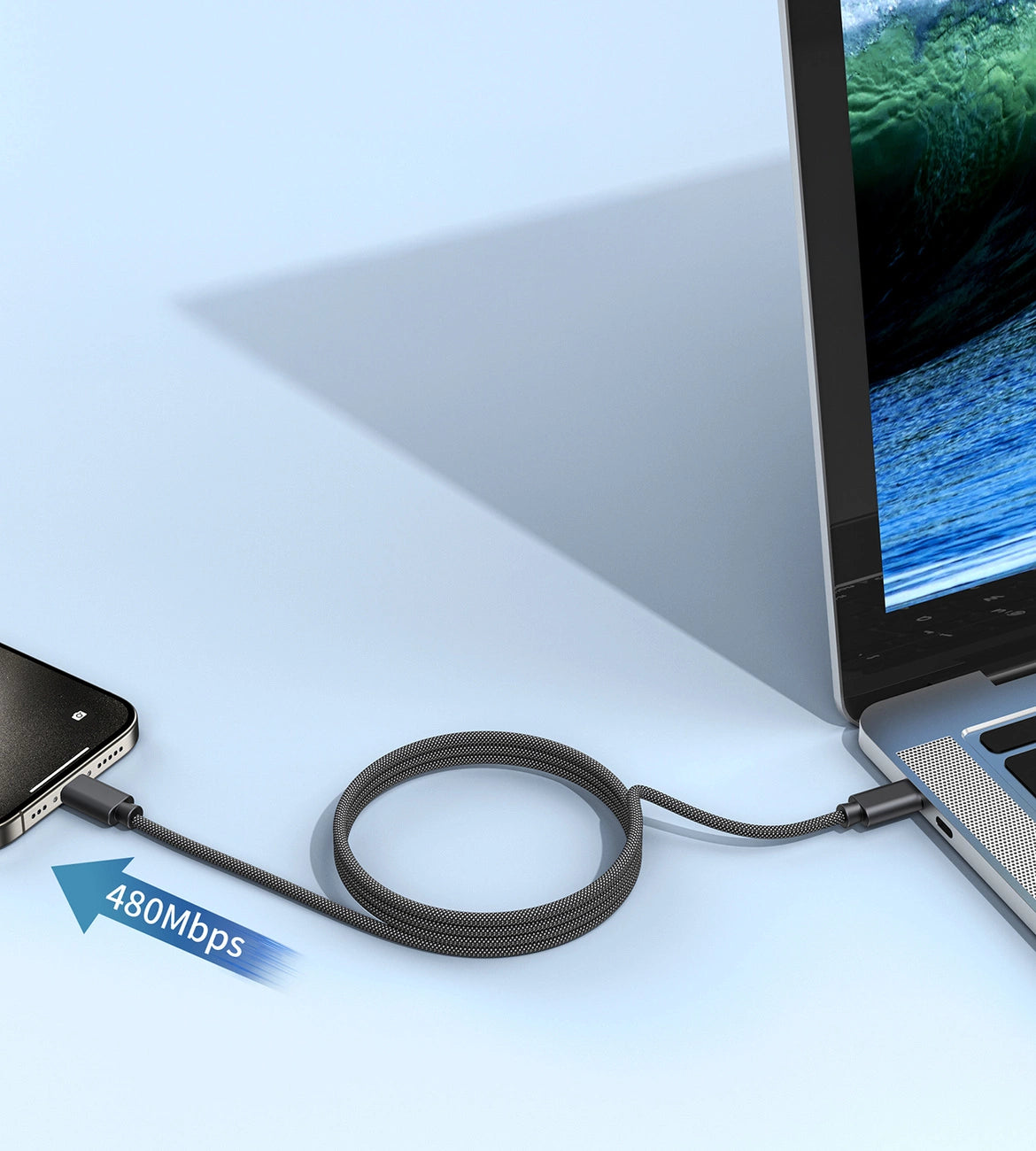 Choetech XCC-1054 240W Cable with Power Delivery 3.1 USB-C Magnetic 1.2m - Black_5