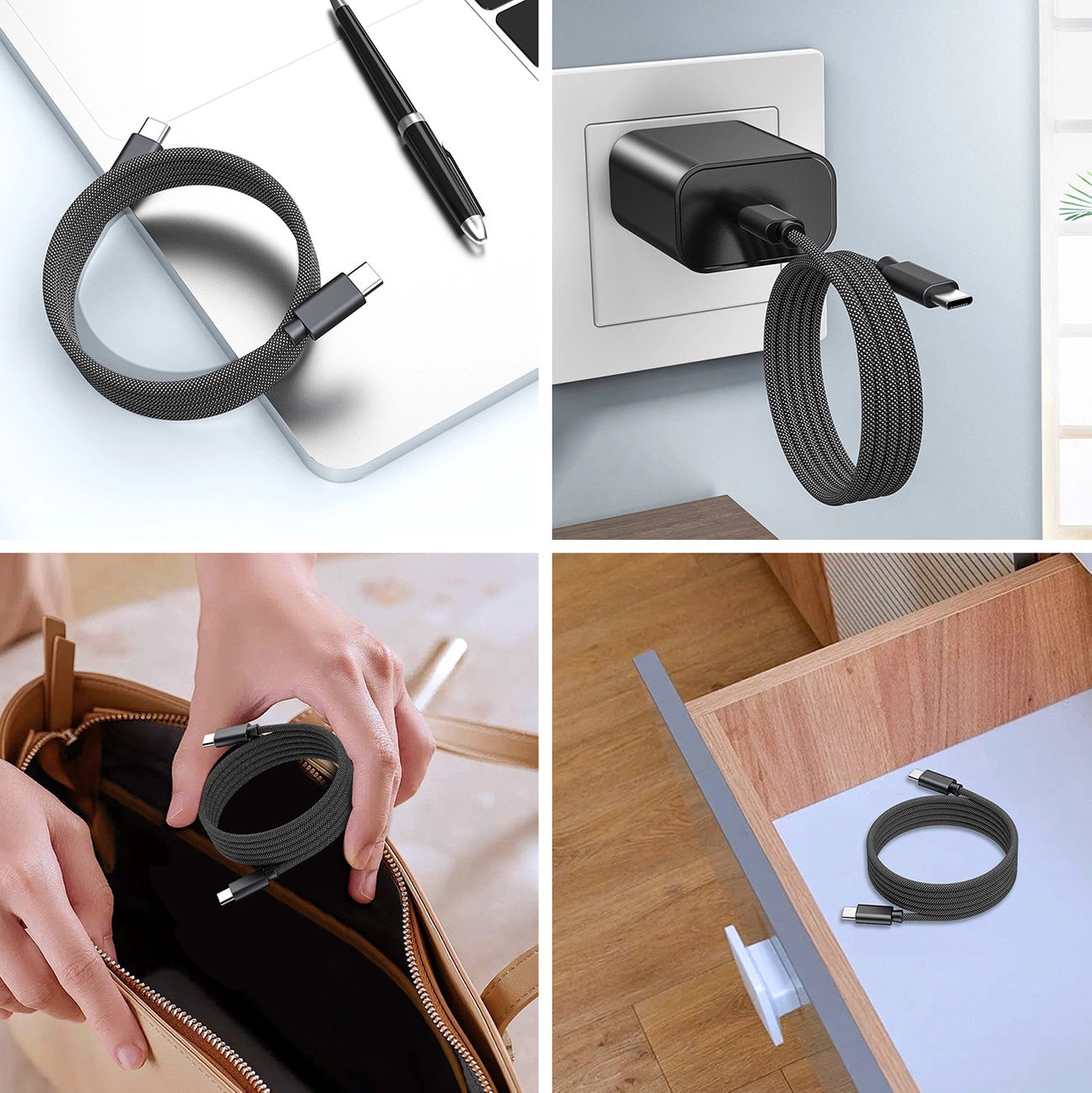 Choetech XCC-1054 240W Cable with Power Delivery 3.1 USB-C Magnetic 1.2m - Black_8