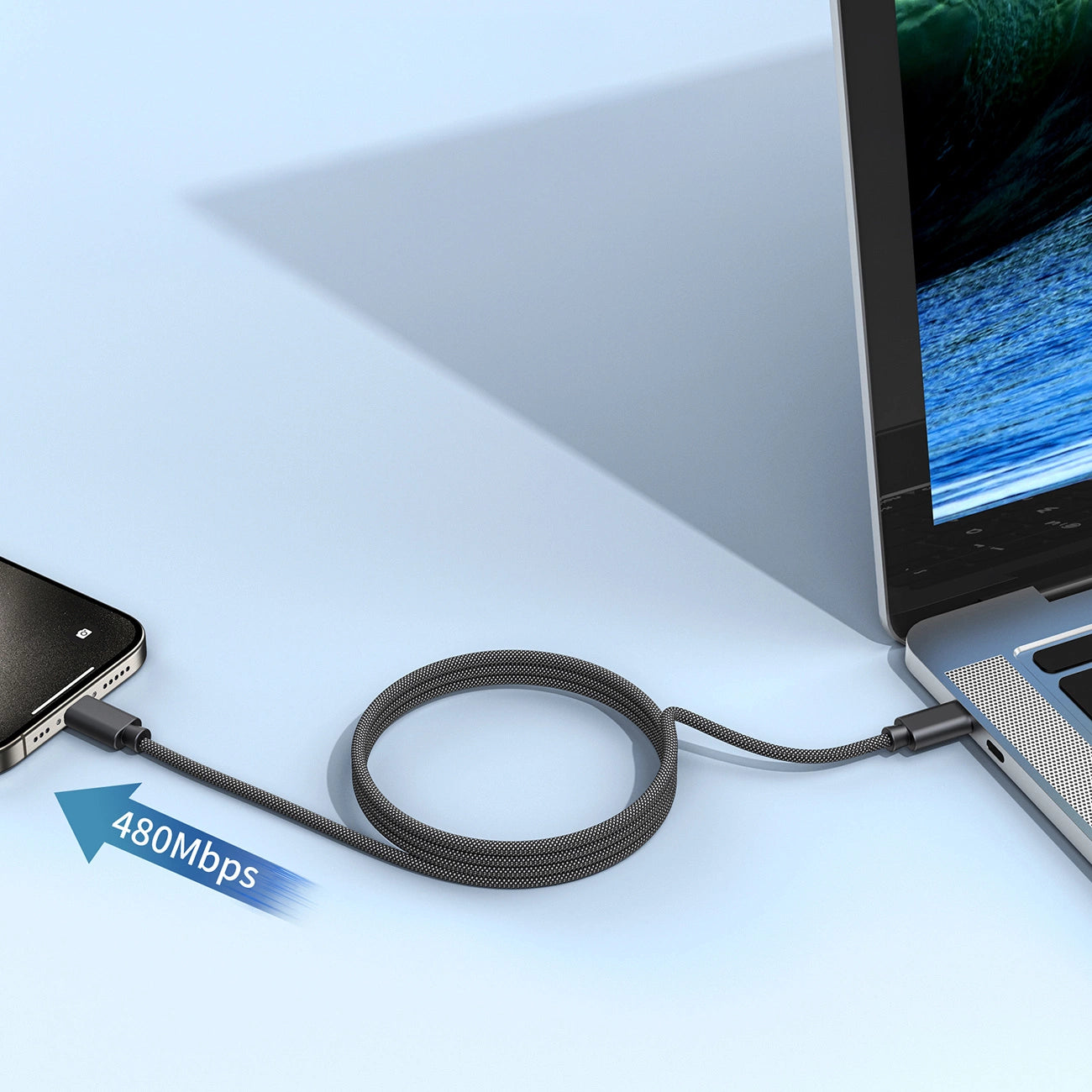 Choetech XCC-1052 100W USB-C Magnetic Cable 1.2m - Black_6