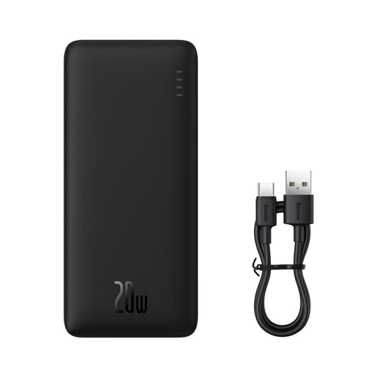 Baseus Airpow 20W 10000mAh Power Bank with Baseus Simple Series USB-A - USB-C 30cm Cable - Black_0