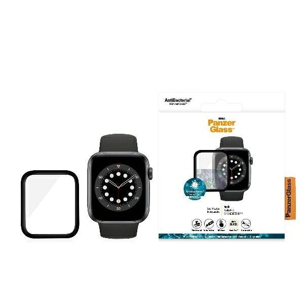 PanzerGlass Curved Apple Watch 4/5/6/SE 44mm Antibacterial czarny/black_0