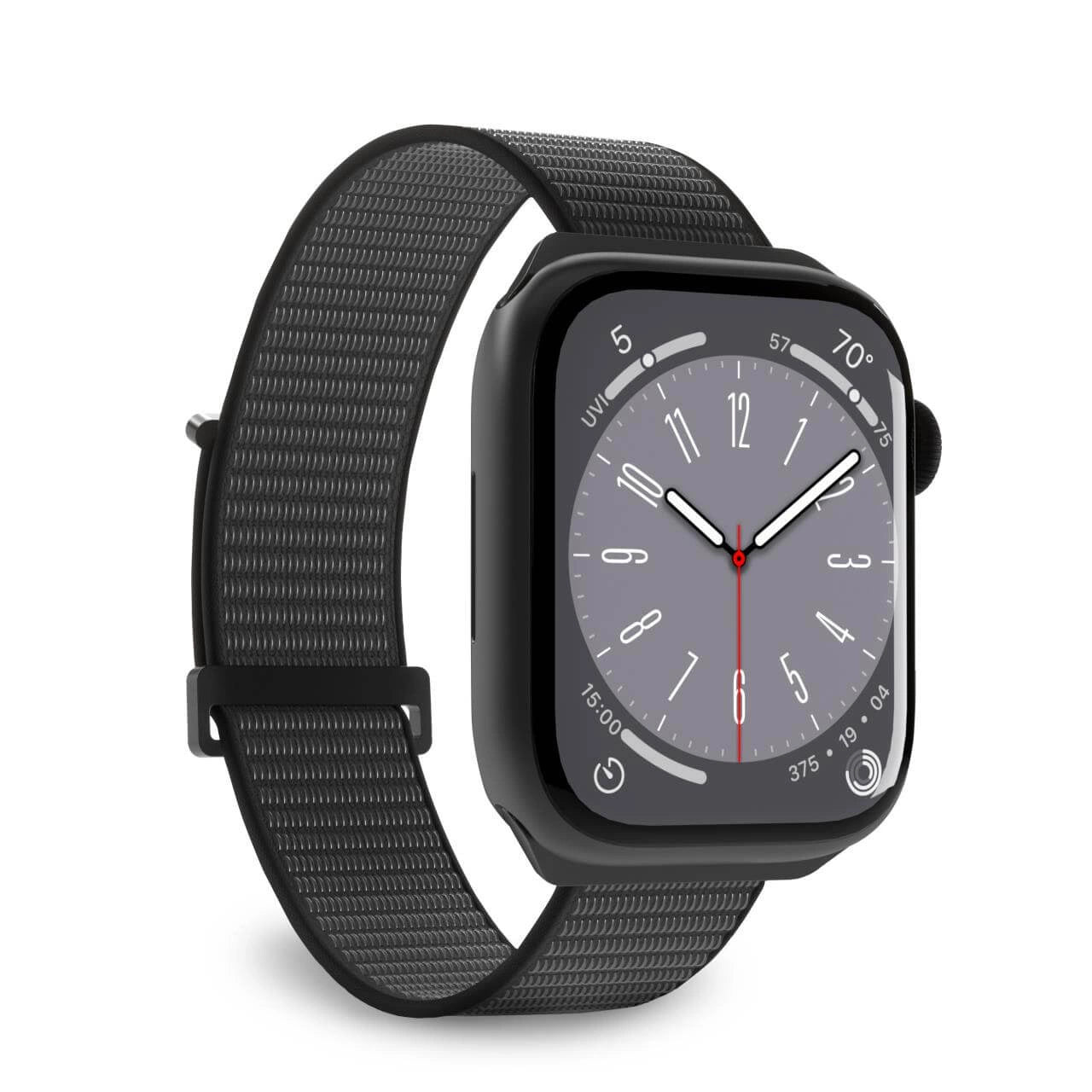 Puro Sport Nylon Strap for Apple Watch 42 / 44 / 45 / 49 mm - Black_0