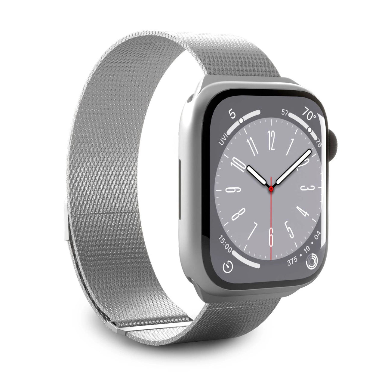 Puro Milanese Stainless Steel Strap for Apple Watch 42 / 44 / 45 / 49 mm - Silver_0
